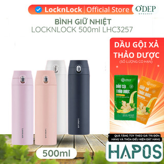  Bình giữ nhiệt nắp bật 500ml LocknLock siêu nhẹ Chính hãng giữ nhiệt lâu đến 24h LHC3257 - HAPOS MALL OFFICIAL 