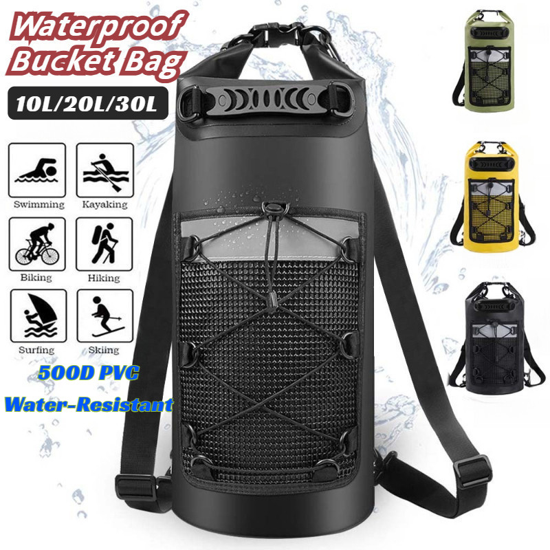 10L / 20L / 30L Ocean Pack Túi Khô Chống Thấm Nước Ba Lô Bảo Quản Túi Khô Bơi Đi Biển Trôi Lướt PVC 