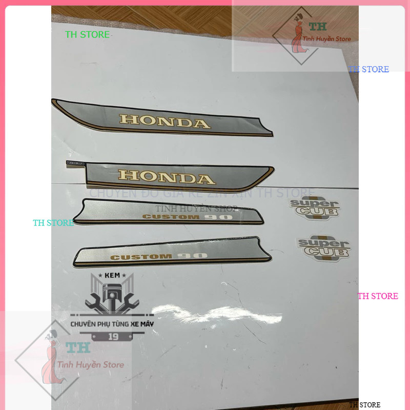 Bộ tem xe cub82,90 đời tem cốp chìm  (TH STORE)