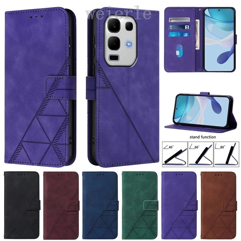 Dành Cho Infinix Note 50S Ốp Lưng X6870 Ví Da Hình Học Cho Infinix Note 50X X6857B Ốp Lưng Infinix N