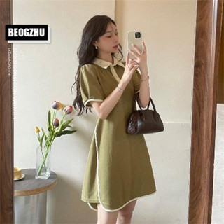  Đầm Midi BEOGZHU Bigsize Đầm PoLo Tay Ngắn Có Cổ Kiểu Hàn Quốc Mùa Hè Váy Thời Trang Đẹp Cho Nữ