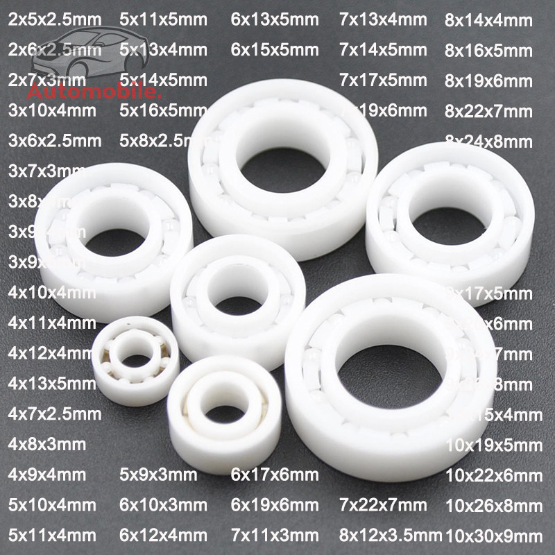 Vòng bi gốm đầy đủ Đường kính bên trong nhỏ 2mm 3mm 4mm 5mm 6mm 7mm 8mm 9mm 10mm 5x10x4 5x11x4 8x22x
