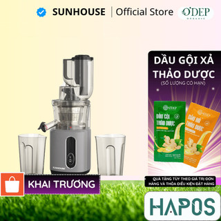 Máy ép chậm Sunhouse Chính hãng SHD5503 240W công nghệ lưới lọc PUREMAX ép trái cây kiệt bã - HAPOS HSA