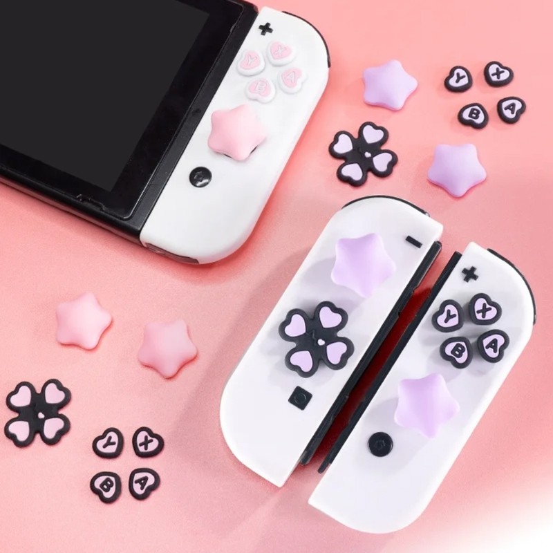 Moon Ergonomic Silicone Joystick Caps Nút Pad Tăng cường độ chính xác chơi game cho NSW2