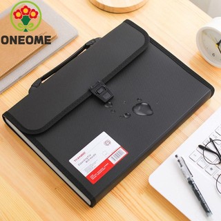 Hộp đựng tài liệu ONEOME A4 Cặp đôi Ví lưu trữ Accordion doanh nghiệp đơn giản