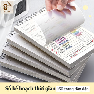 Sổ tay kế hoạch mục tiêu nhật ký hàng ngày Daily Planner 160 trang sổ ghi chú A5 vỏ PP dày trong suốt 