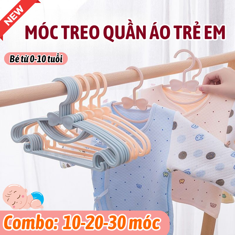 Set Móc Treo Quần Áo Trẻ Em Joful Home Hình Nơ Xinh Xắn, Nhựa PP Cao Cấp Bền Đẹp