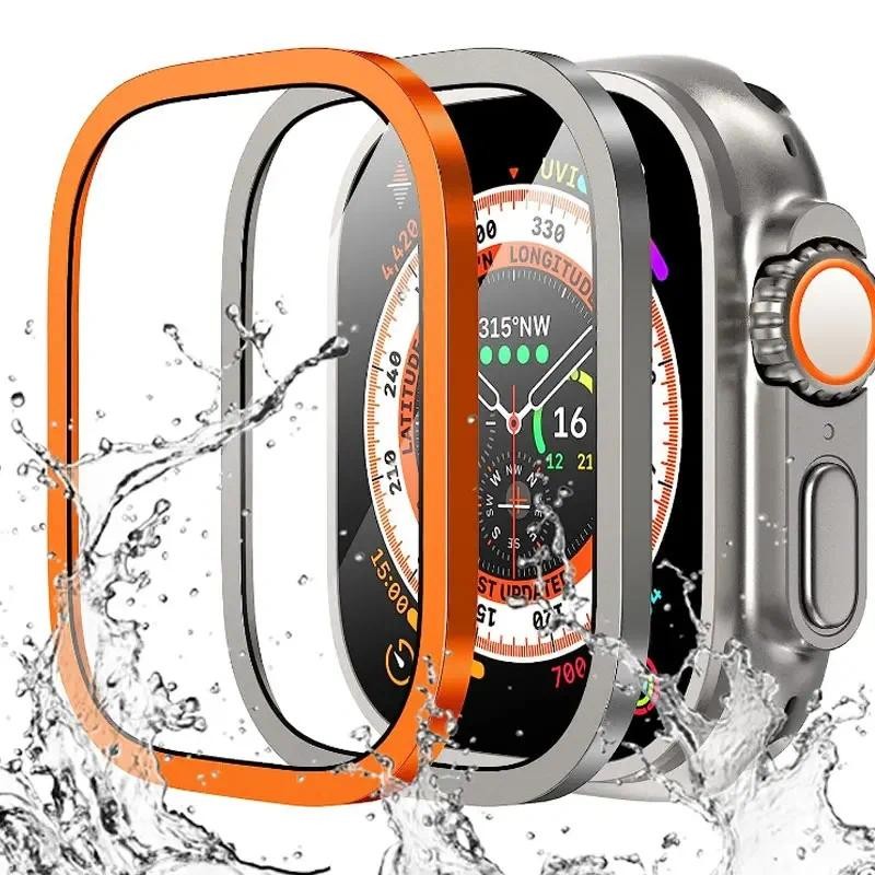 Ốp Kim Loại Cho Apple Watch series 3 2 1 6 5 4 SE 7 8 9 10 38mm 42mm 40mm 44mm 41mm 45mm 46mm Vỏ Kín