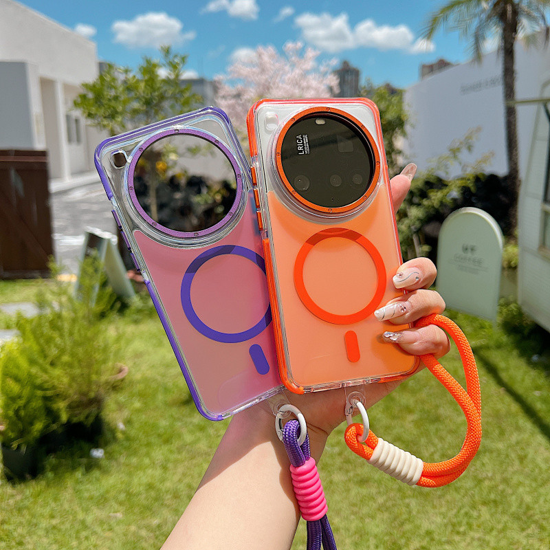 Aurora Thay Đổi Màu Sắc Dây Từ Tính Mờ Dành Cho Xiaomi 15 Ultra 14T 14T Pro Poco X7 Pro M6 Pro Redmi