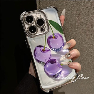 Vỏ Trái Cây Pha Lê Tương Thích Cho IPhone 16 11 14 13 12 15 Pro Max 7Plus 8Plus SE 2020 X Xs Max Vỏ Bốn Góc Cao Cấp Chống Rơi Vỏ Mềm