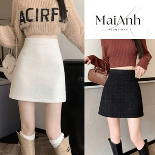 Chân váy dạ chữ A, dạ đính kim sa có quần bảo hộ, Váy dạ Tweet Sang Chảnh, Có Bigsize hách dáng siêu xinh