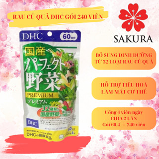  Viên Uống Rau Củ Quả DHC Gói 240 Viên Nhật Bản  60 NGÀY  Giảm Mụn Tiêu Hóa Tốt 