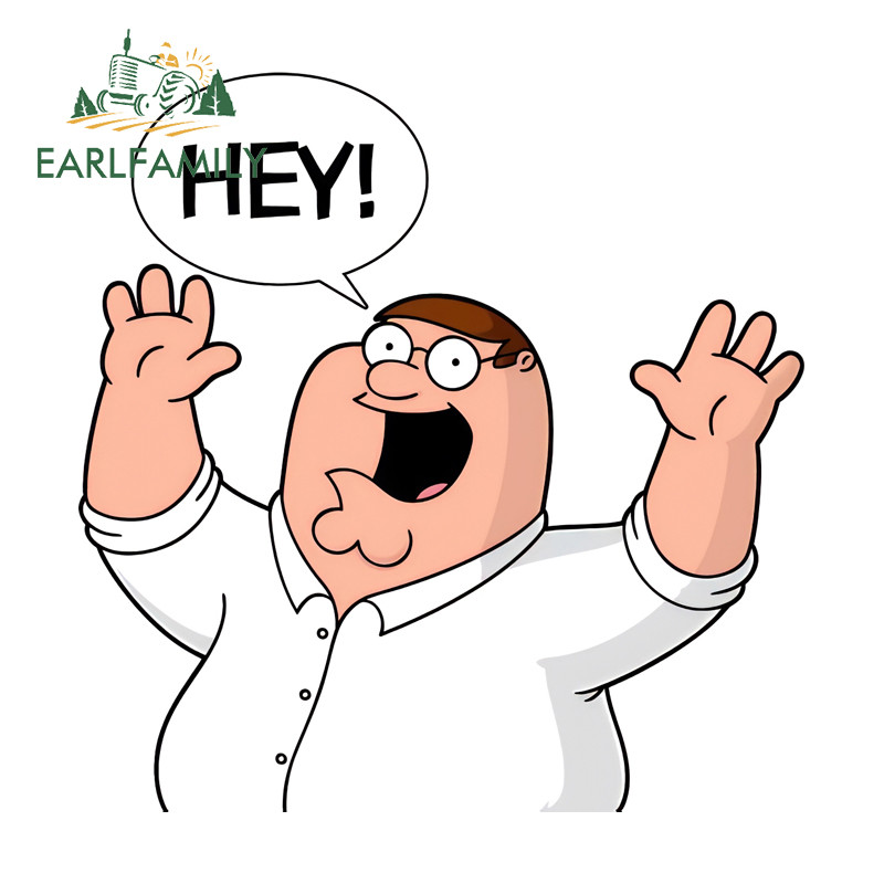 EARLFAMILY Họ Guy Peter Griffin Xe Dán Thời Trang Xe Máy Windows Vali Tắc Xước Vinyl Decal Cá Tính H