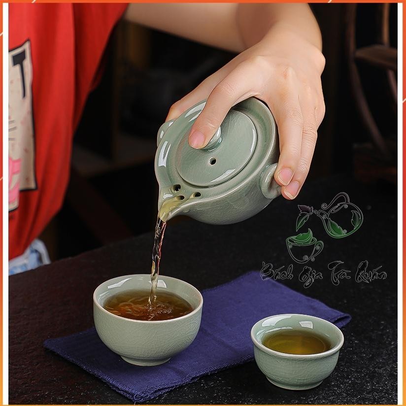 🔥 SIÊU SALE 🔥 Bộ Ấm Chén Đối Ẩm Kèm Túi Du Lịch Tiện Lợi AC.126