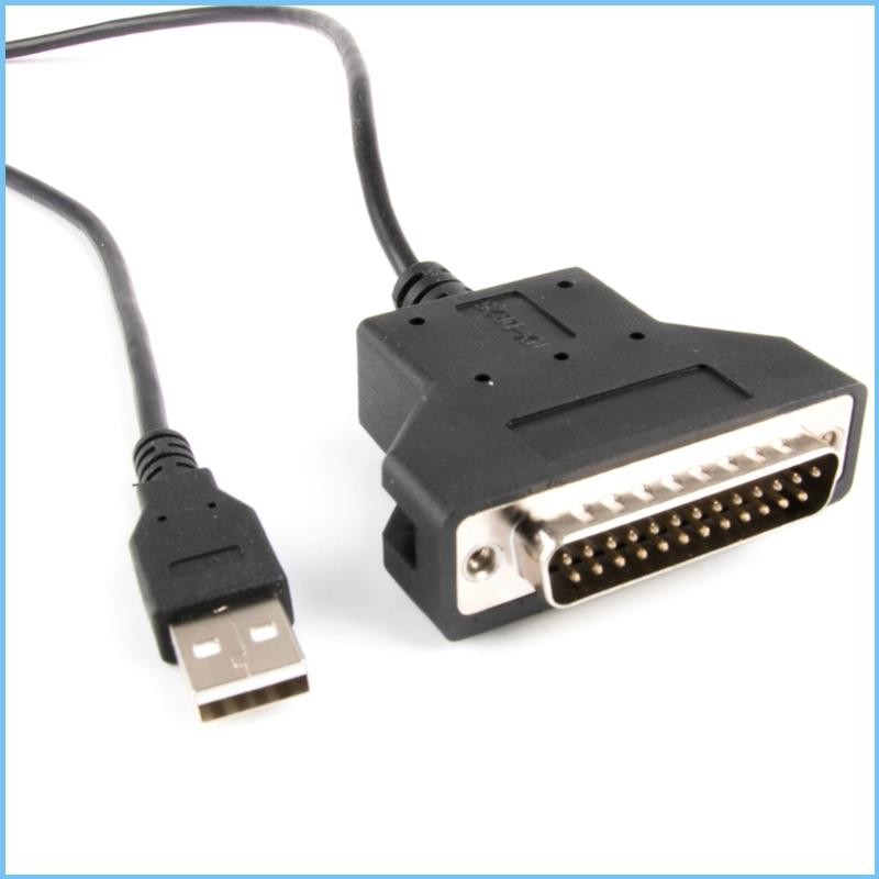 USB to DB25 25Pin Male Adapter Cable RS232 Cord for Vintaged Printers 180CM