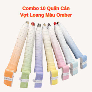 Combo 10 Quấn Cán Vợt Cầu Lông Màu Omber, Quán Cán Vợt Màu Pastel Mềm Mại Êm Tay