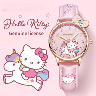 Đồng hồ Hello Kitty dành cho trẻ em Đồng hồ thạch anh da dành cho học sinh thanh thiếu niên bé gái hoạt hình kuromi Cinnamoroll đồng hồ ngọt ngào cho trẻ em bé gái món quà hoàn hảo cho trẻ em