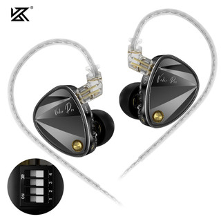  Tai nghe có dây trong tai KZ Vader Pro 3 bộ điều khiển năng động mỗi bên Đường cong âm thanh tuyệt vời Xoay miễn phí Tai nghe HIFI tùy chỉnh 