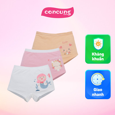 Bộ 3 quần lót bé gái đùi Animo ST0525040 (3Y,Nhiều màu,TT02)