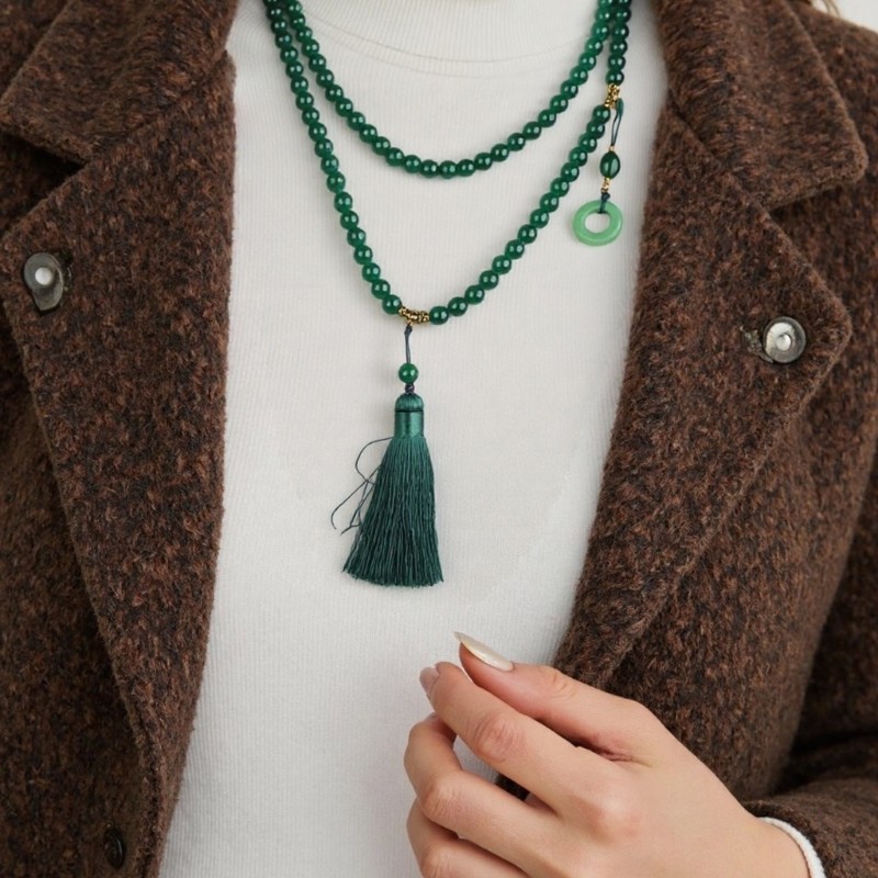 Fine Adjustable Cultural Jewelry Ceramic Butterfly Pendant Handmade Ethnic Necklace