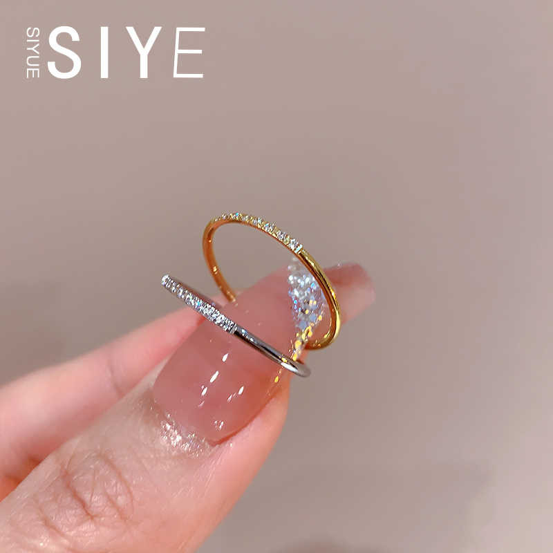 Mới Siêu Mỏng Thép Titan Không Phai Màu Zircon Phong Cách Nhật Bản Nhẫn Nữ Cao Cấp Ngày Lễ Tình Nhân Nhẫn Quà Tặng Bán Buôn