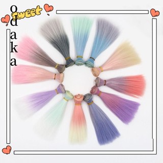 ODAKA Bjd Tóc Giả, Màu Gradient Nhiều Màu Sắc Búp Bê Tóc, Hợp Thời Trang 15 * 100CM DIY Đồ Chơi Trẻ Em Quà Tặng Cho 1 / 4 1 / 6 1 / 8 Bjd