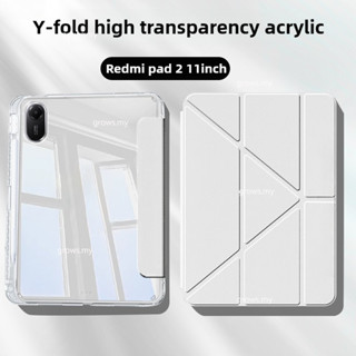 Ốp Acrylic Trong Suốt Cho xiaomi redmi pad 2 Pad2 11 "2025 Poco pad Pro 5G 12.1 MI pad 7 / 7pro 11.2 5 6 Pro redmi pad se 11 / 8.7 inch có khe cắm bút Y Vỏ Gấp