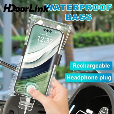 HdoorLink 1 / 5 Chiếc Đi Xe Đạp Chống Mưa Túi Điện Thoại Chống Thấm Nước Sạc Túi Điện Thoại Cho Ngoài Trời Chống Mưa Điện Thoại Túi