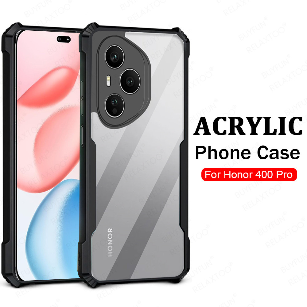 Dành Cho Honor 400 Pro Global Case Acrylic Trong Suốt Chống Sốc Ốp điện thoại Honor 400 400 Lite 400