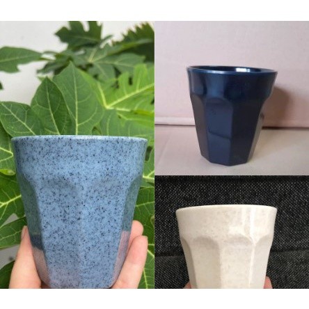 Ly nhựa melamine vân đá trắng, vân đá xanh , đen cao 8.9cm đựng trà đá sang trọng