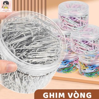  Kẹp Giấy Kim Loại Nhiều Màu - Kẹp Tài Liệu Văn Phòng Giúp Giữ Giấy Tờ Gọn Gàng 