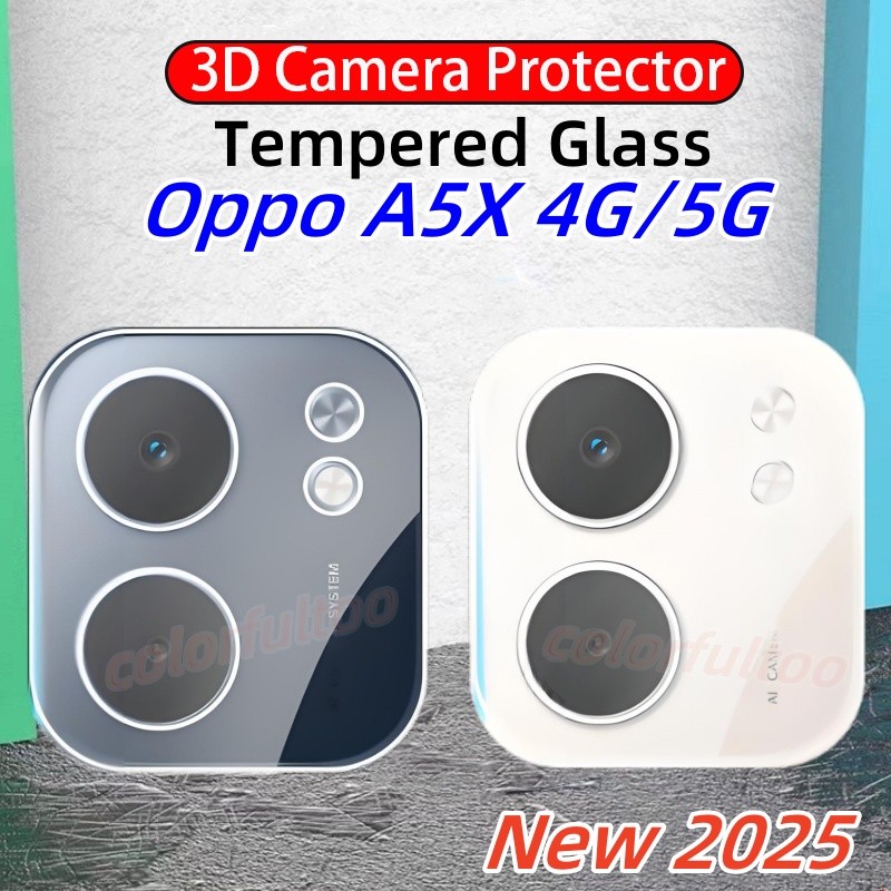 Oppo A5X 2025 Phim Bảo Vệ Camera Trong Suốt Cho Oppo A5X A 5X OppoA5X 4G 5G 3D Cong HD Full Cover Ca