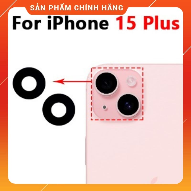 Kính Camera Iphone 15 Plus , Ip15 Plus , Ip 15 Plus ( Có Keo Dán ) ( Linh Kiện 69 )