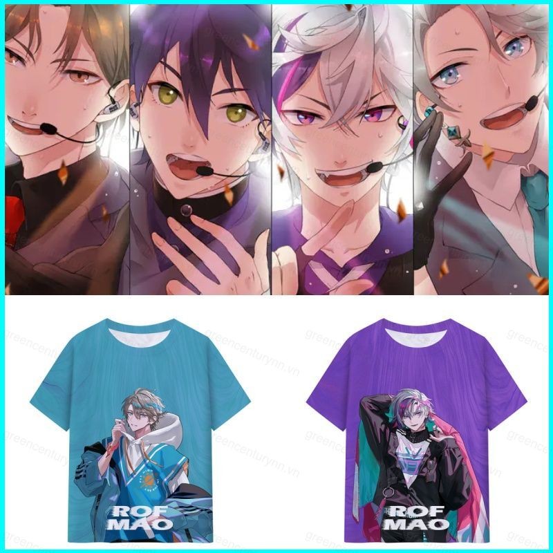 GN NIJISANJI ROF-MAO Kenmochi Touya Kagami Hayato Virtual Host Áo thun ngắn tay NG