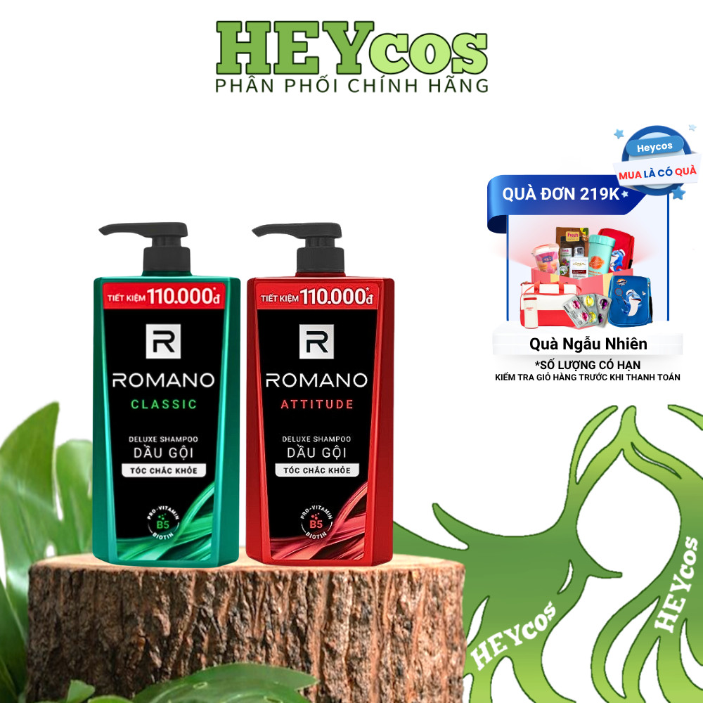 [HỎA TỐC] Dầu Gội Romano 900g - Sạch Sâu, Thơm Lâu, Dành Cho Nam