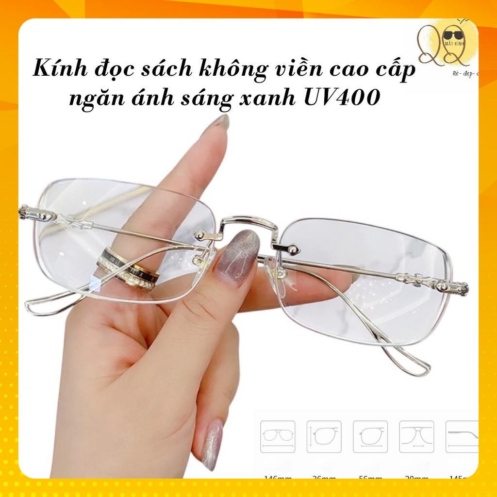 Kính đọc sách không viền chống ánh sáng xanh cho người trung niên và người cao tuổi 3308