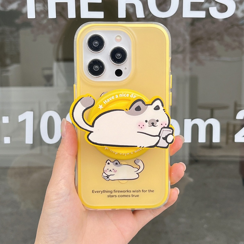 Ốp điện thoại iphone 16 Pro Max 15 Pro Max 14 Pro Max 2 trong 1 Mobile Cat Play