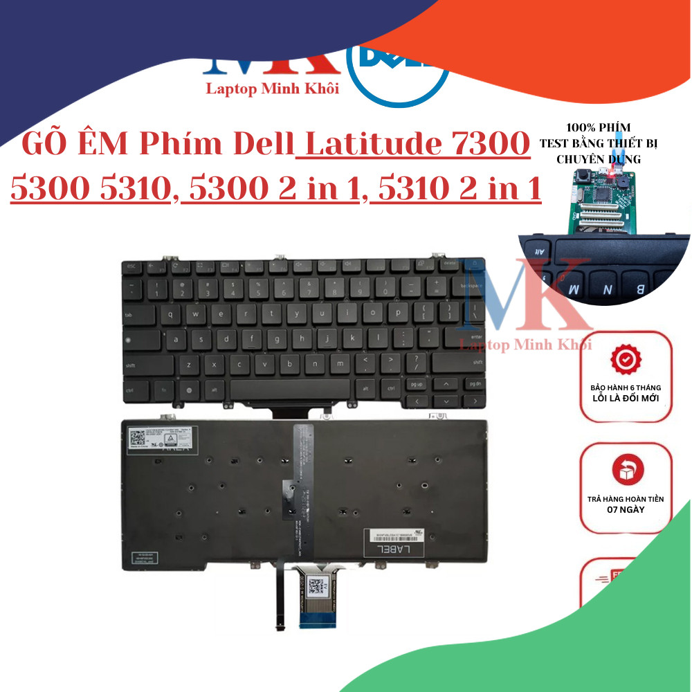 Phím Laptop Dell Latitude 7300 5300 5310, 5300 2 in 1, 5310 2 in 1