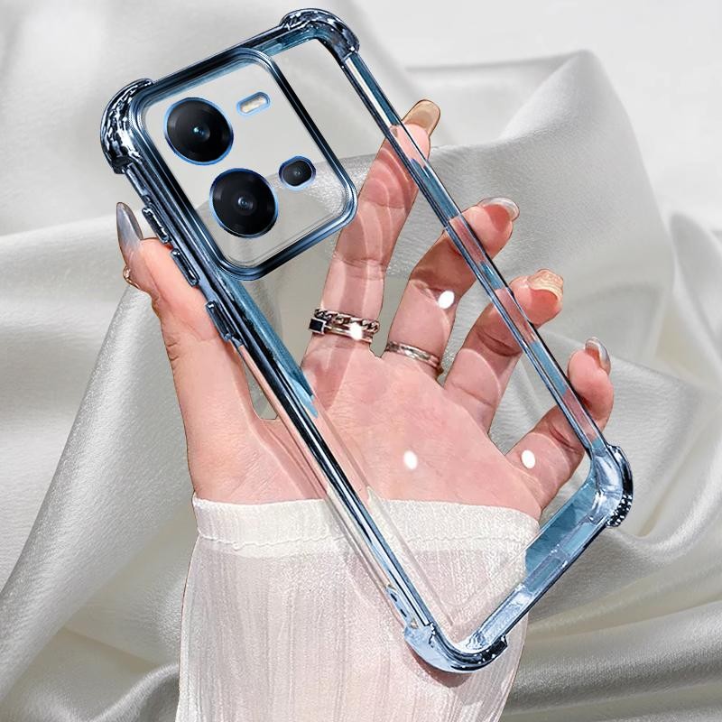 Ốp lưng VIVO V25e Ốp lưng di động TPU cho VIVO V25e VivoV25e V2201 Ốp lưng silicon mềm mạ chống sốc 