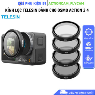 Kính lọc TELESIN CPL ND8/16/32 cho Osmo Action 5 Pro/ 4 / 3 phân cực giảm ánh sáng