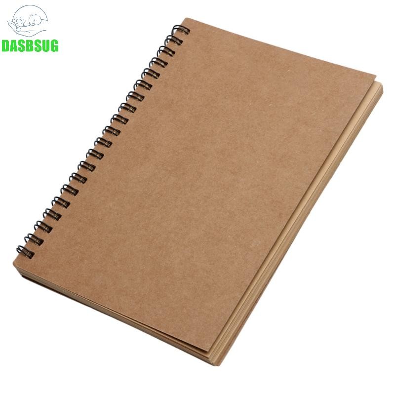 Reeves Retro Spiral Bound Coil Sketch Book Blank Notebook Kraft Sketching Paper
