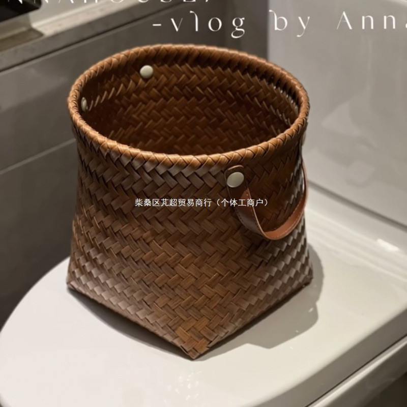 Giỏ Đựng Đồ Gia Đình Quần Áo Bẩn Phong Cách Dung Tích Lớn Giá Trị Cao Bẩn Giỏ Quần Áo Handmade Mây B