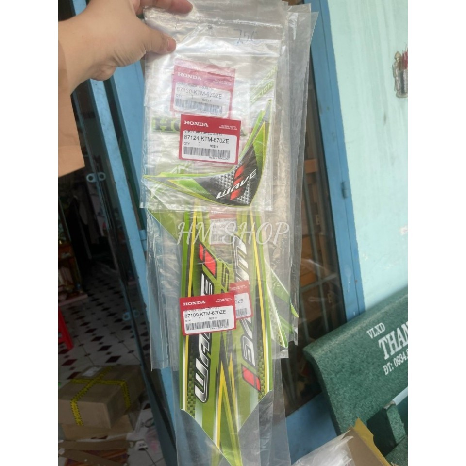 Tem wavei125 bộ [ màu cam - xanh lá ]  limit 2006 future neo- hàng thái lan _F