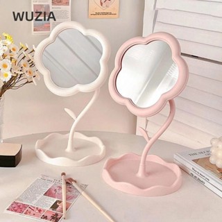 Gương để bàn Decor Hình Hoa Đáng Yêu  Gương Trang Điểm Để Bàn Xinh Xắn Có Khay Đựng LABY HOME