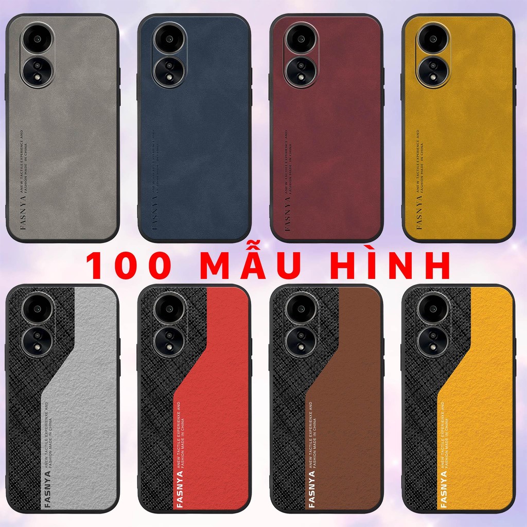 Ốp lưng dẻo Oppo A2X 5G - A58 5G - A78 5G - giả màu họa tiết da bò chặn màu cá tính đơn giản sang tr