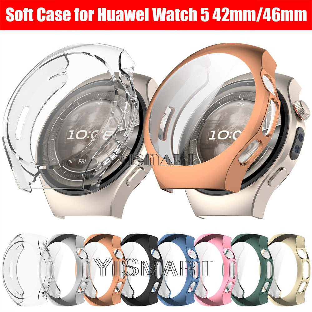 Ốp Bảo Vệ Màn Hình Cho Huawei Watch 5 42mm 46mm Vỏ TPU Mềm Toàn Diện Ốp Lưng Bảo Vệ Cho Huawei Watch