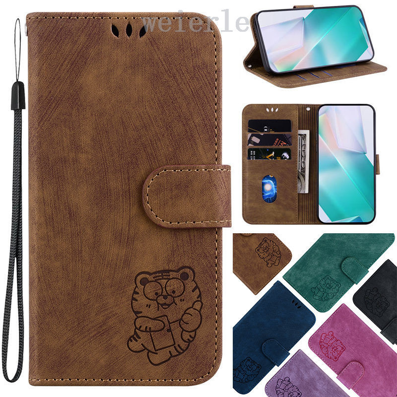 Dành Cho OPPO A5 Pro 5G Ốp Lưng Da Lật Hổ Đáng Yêu Cho OPPO A5 Pro 4G Ốp Lưng OPPOA5Pro CPH2695 CPH2