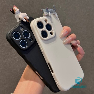 Ốp Điện Thoại Suntaiho Dễ Thương 3D Mèo Trang Trí DIY Silicone Mềm Cao Cấp Chống Sốc Cho iPhone 11 12 13 14 15 16 Pro Max IP 7 8 Plus Iphon X XS XR Xs Max