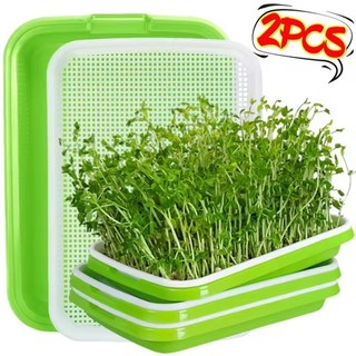 Khay trồng Microgreens - Bộ nảy mầm hạt thủy canh có hệ thống thoát nước để làm vườn tại nhà & trồng trọt không đất