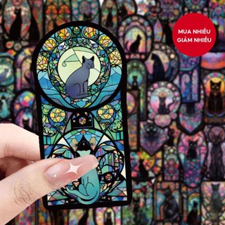 Bộ 50 Gothic Dark Cat Series Graffiti Dán Cho Vali Vỏ Điện Thoại Di Động Mũ Bảo Hiểm Laptop Ván Trượt Chống Thấm Nước Trang Trí Miếng Dán DIY Sáng Tạo